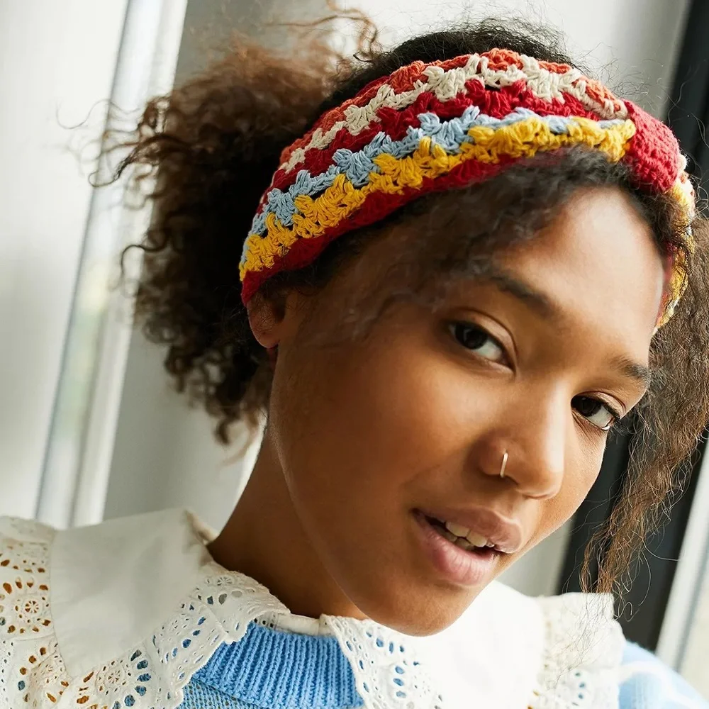 UO-Formentera Crochet Soft Headband In Multi